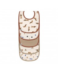 Lot 5 bavoirs éponge imperméable, Little Mateys bleu