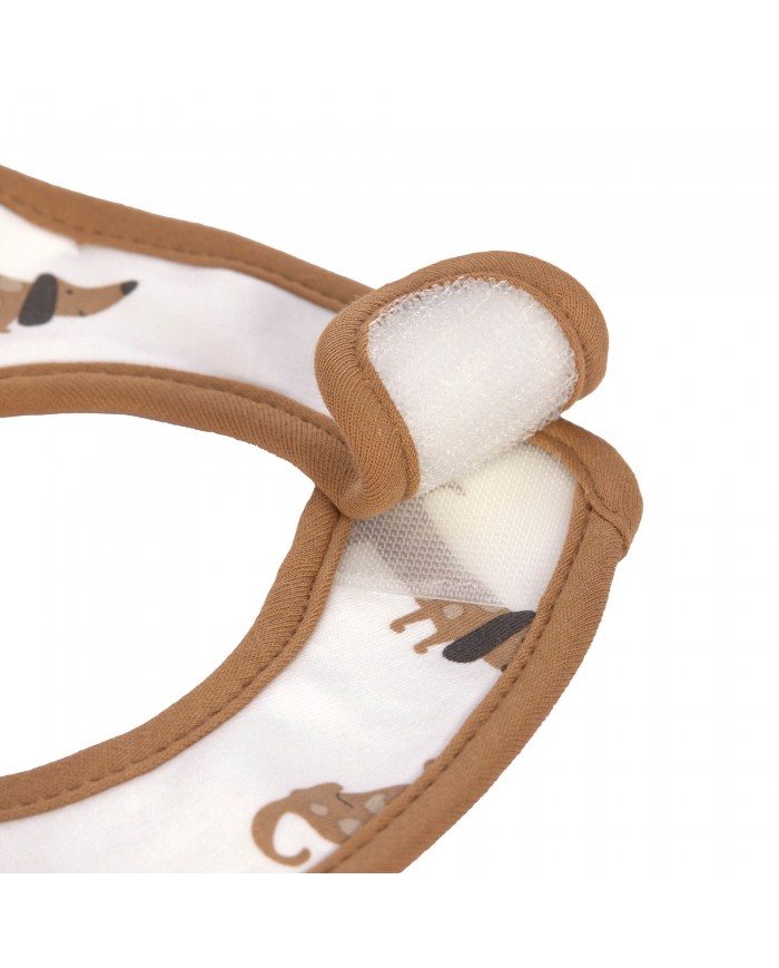 Lot 5 bavoirs éponge imperméable, Little Mateys bleu