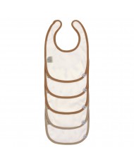 Lot 5 bavoirs éponge imperméable, Little Mateys bleu