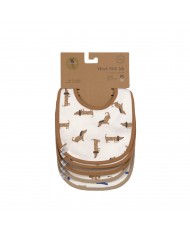 Lot 5 bavoirs éponge imperméable, Little Mateys bleu