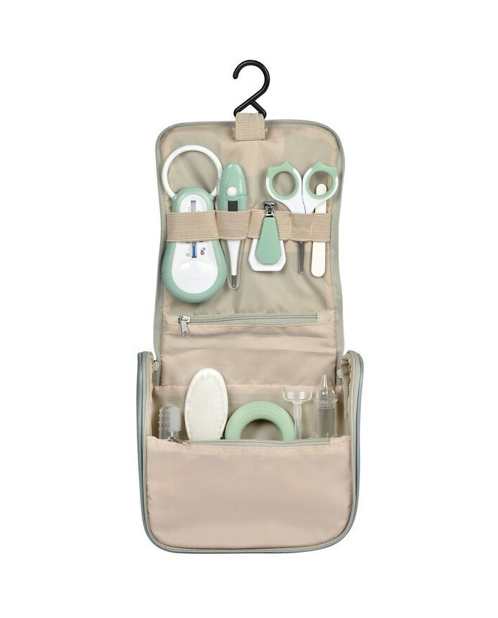 Trousse de soins nomade 9 accessoires vert sauge