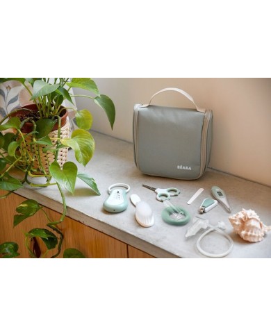 Trousse de soins nomade 9 accessoires vert sauge