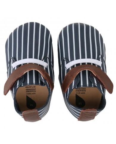 Bobux -  Navy/white Stripes