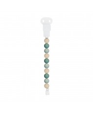 Attache tétine silicone vert /beige/sauge