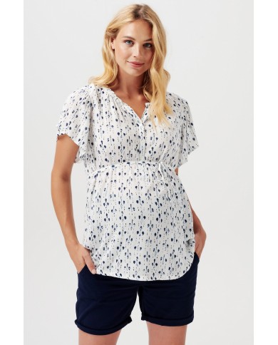 Blouse d'allaitement Duzce - Jet stream Blouse d'allaitement Duzce - Jet stream