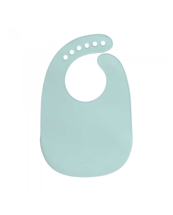 Bavoir silicone avec poche, Little Chums Souris Bleu