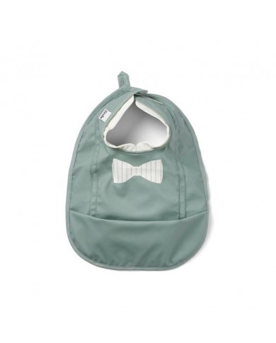 Bavoir bébé imperméable Pebble Green