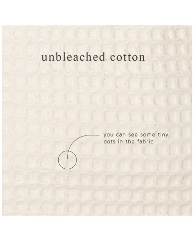 Couverture berceau waffle/teddy oslo 75x100cm - naturel/pebble