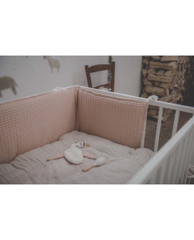 Tour de lit / tour de parc amsterdam 180x30cm - rosa salt