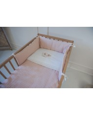 Tour de lit / tour de parc amsterdam 180x30cm - rosa salt