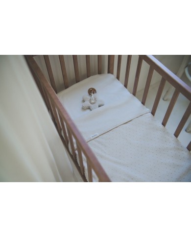 Couverture berceau 75x100 cm cotton polaire napa warm white