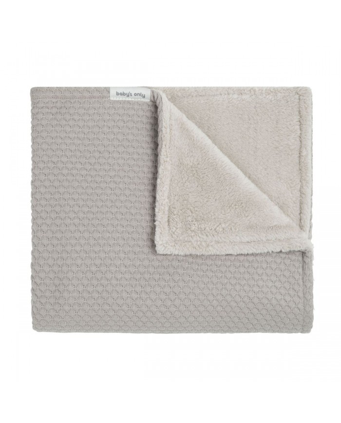 Couverture berceau 70x95 cm teddy Sky urban taupe