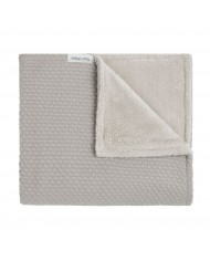 Couverture berceau 70x95 cm teddy Sky urban taupe