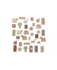 Set de cubes en bois 18x12cm Farm