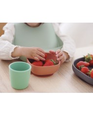 Coffret repas silicone 4 pièces - Mineral/vert/terracotta