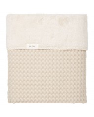 Couverture berceau 75x100cm teddy oslo - sand/pebble