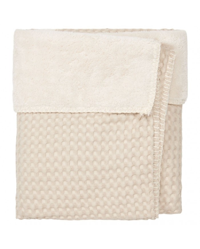 Couverture berceau 75x100cm teddy oslo - sand/pebble