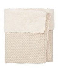 Couverture berceau 75x100cm teddy oslo - sand/pebble