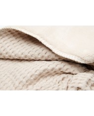 Couverture berceau 75x100cm teddy oslo - sand/pebble