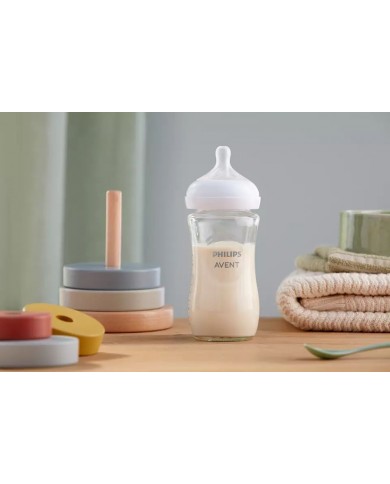 Biberon 240 ml en verre - Natural 3.0