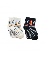 Chaussettes Idylle - Ecru/Navy