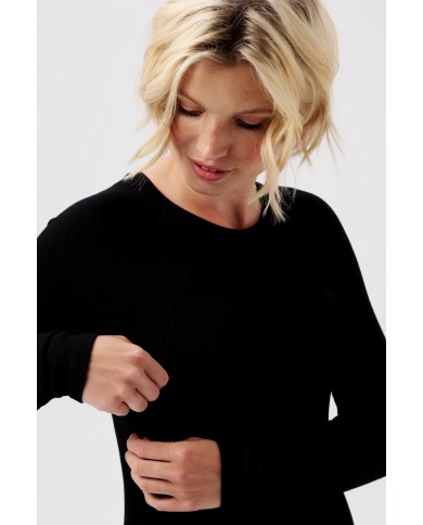 Robe d'allaitement Zane ultra soft - Black Robe d'allaitement Zane ultra soft - Black