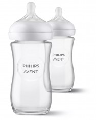 Lot de 2 biberons 240 ml en verre - Natural 3.0