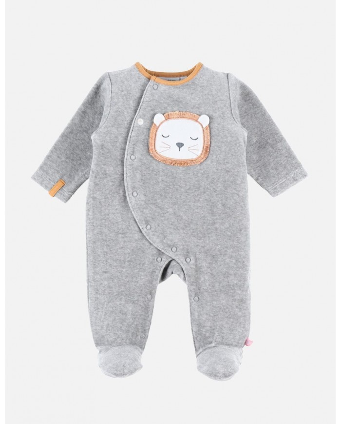 Pyjama Babou en velours, gris