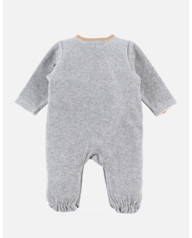 Pyjama Babou en velours, gris