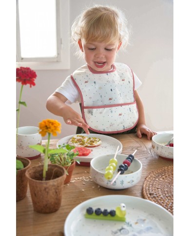 Lot de 2 bavoirs plastifiés avec poche, Garden Explorer Escargot Lot de 2 bavoirs plastifiés avec poche, Garden Explorer Escargot