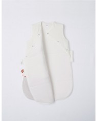 Gigoteuse 70 cm Babou en Veloudoux, écru/gris clair