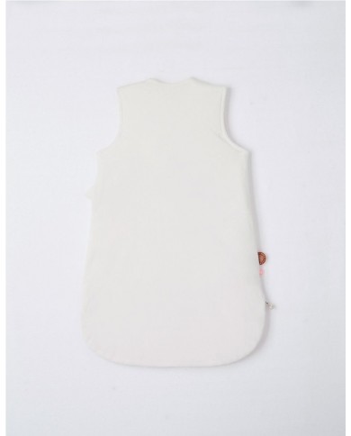 Gigoteuse 70 cm Babou en Veloudoux, écru/gris clair