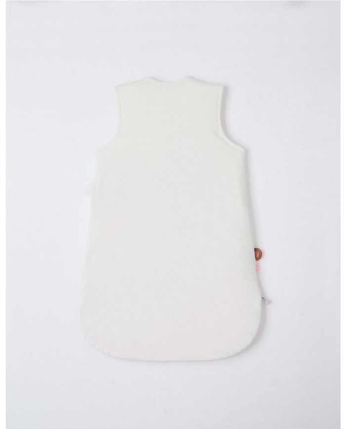 Gigoteuse 70 cm Babou en Veloudoux, écru/gris clair