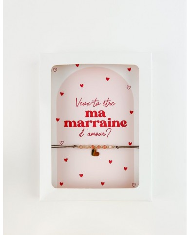 Bracelet - Pierre de soleil - Veux-tu être ma marraine d'amour ? Bracelet - Pierre de soleil - Veux-tu être ma marraine d'amour ?
