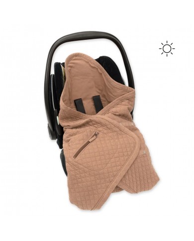 Nid d'ange Biside 0-12 mois paded jersey + jersey Quilt - Beige