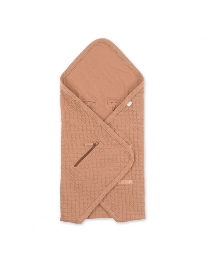 Nid d'ange Biside 0-12 mois paded jersey + jersey Quilt - Beige