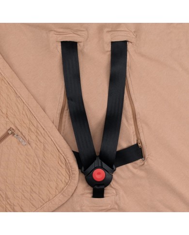 Nid d'ange Biside 0-12 mois paded jersey + jersey Quilt - Beige