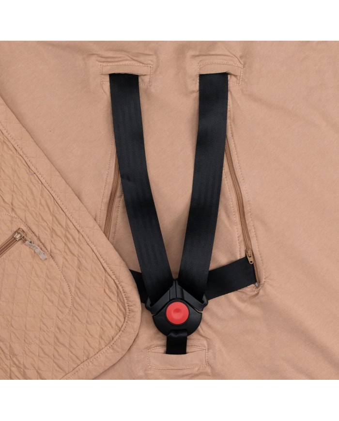 Nid d'ange Biside 0-12 mois paded jersey + jersey Quilt - Beige