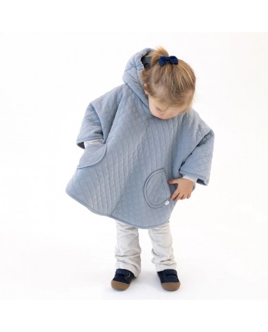 Poncho padded jersey + jersey QUILT 66 stone