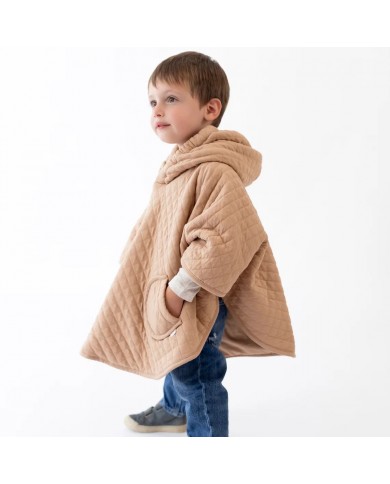 Poncho padded jersey + jersey QUILT 89 beige