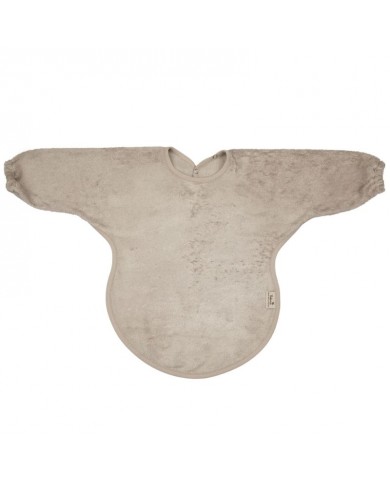 Bavoir à manches élastiques - Feather grey