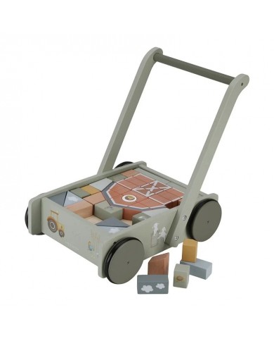 Chariot à blocs en bois - Little farm