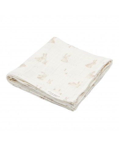 Langes Tétras (2 pcs) 70x70 cm mousseline Baby Bunny / Beige