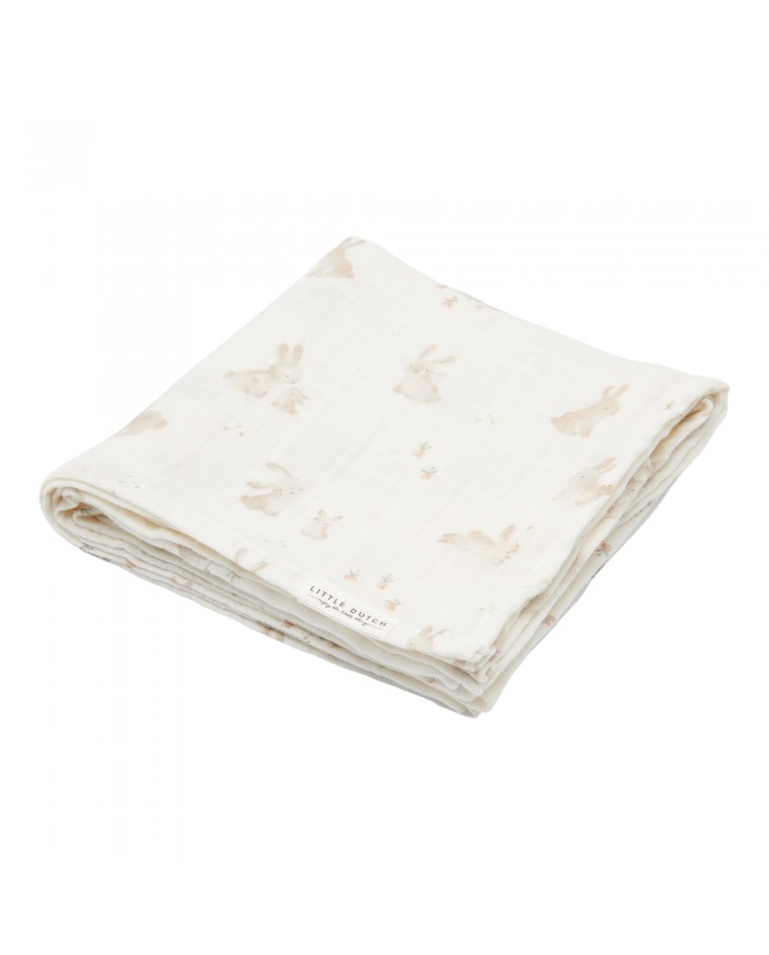 Langes Tétras (2 pcs) 70x70 cm mousseline Baby Bunny / Beige