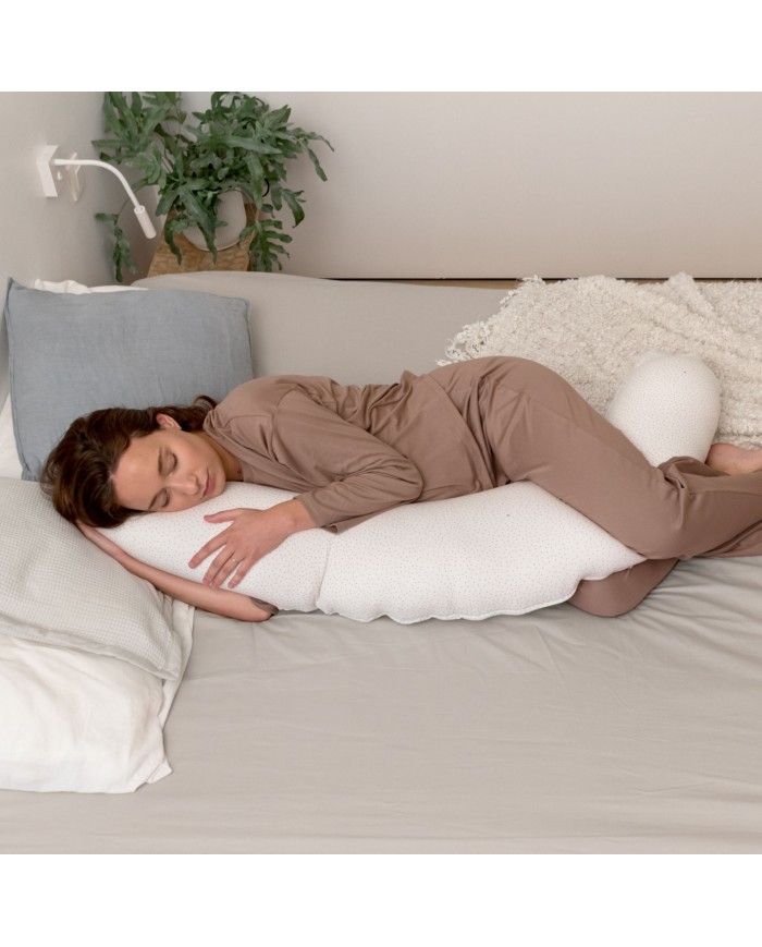 Grand coussin d'allaitement buddy silver dots