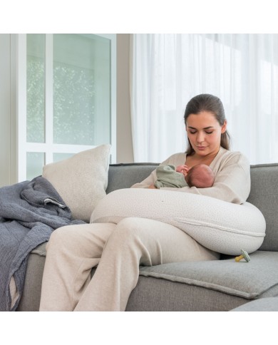 Grand coussin d'allaitement buddy silver dots