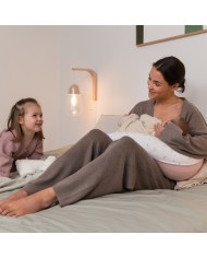 Grand coussin d'allaitement buddy flower pink