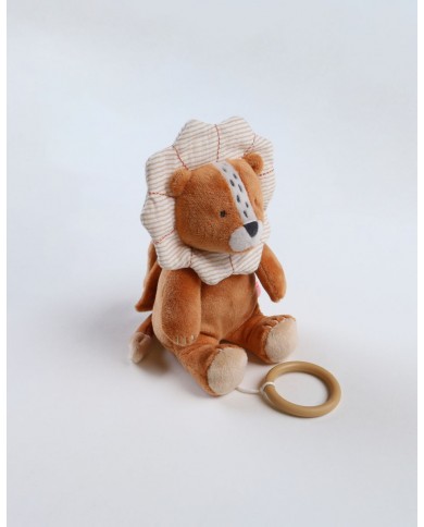 Peluche mini-musicale Babou en Veloudoux, caramel