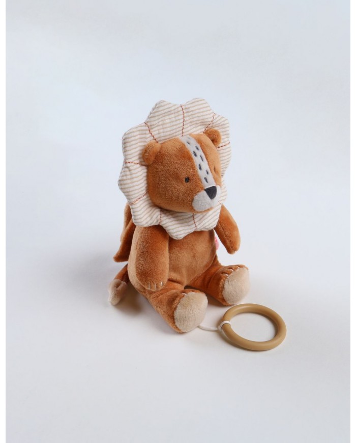 Peluche mini-musicale Babou en Veloudoux, caramel