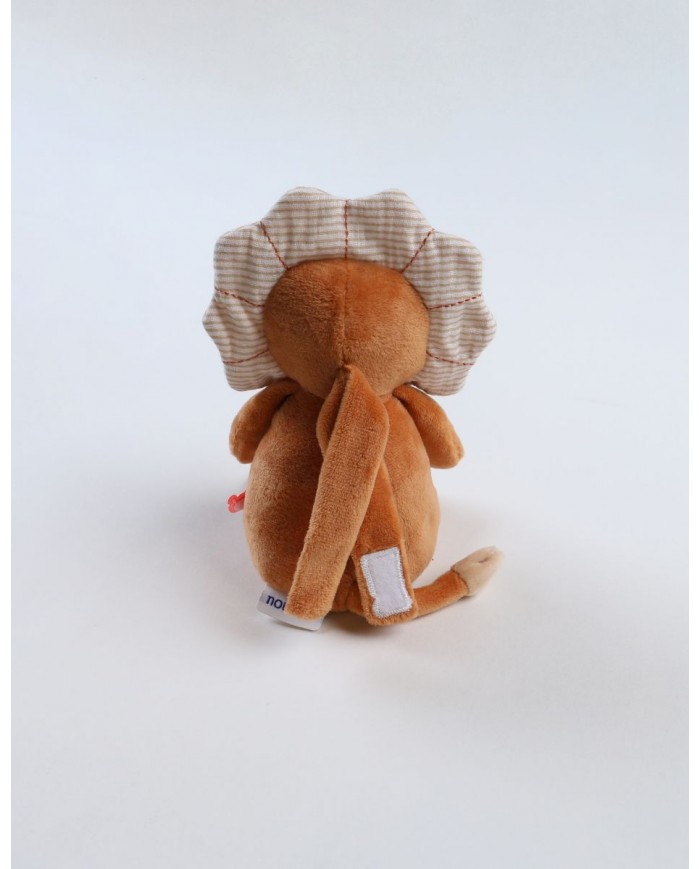 Peluche mini-musicale Babou en Veloudoux, caramel